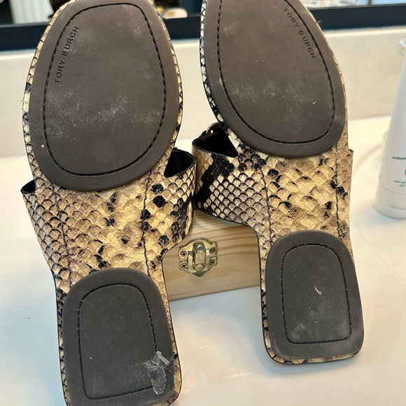 Tory Burch Georgia Snake Print Sandal - Picture 3 of 9